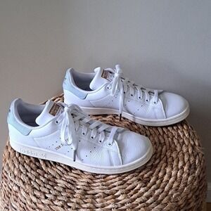 Adidas Mens Classic Stan Smith Cloud White Leather Athleisure Sneakers S-8.5